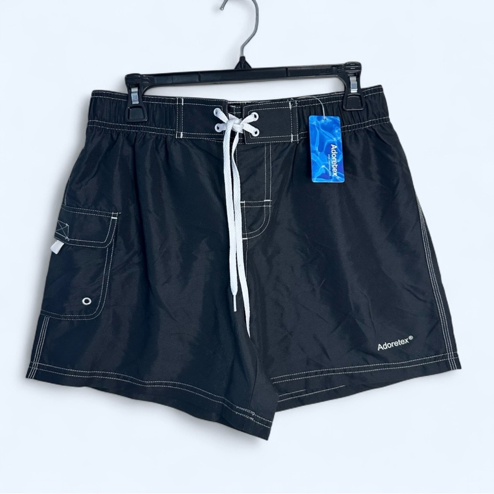 Adoretex Swimwear Women’s Black Board Shorts Size XL NWT